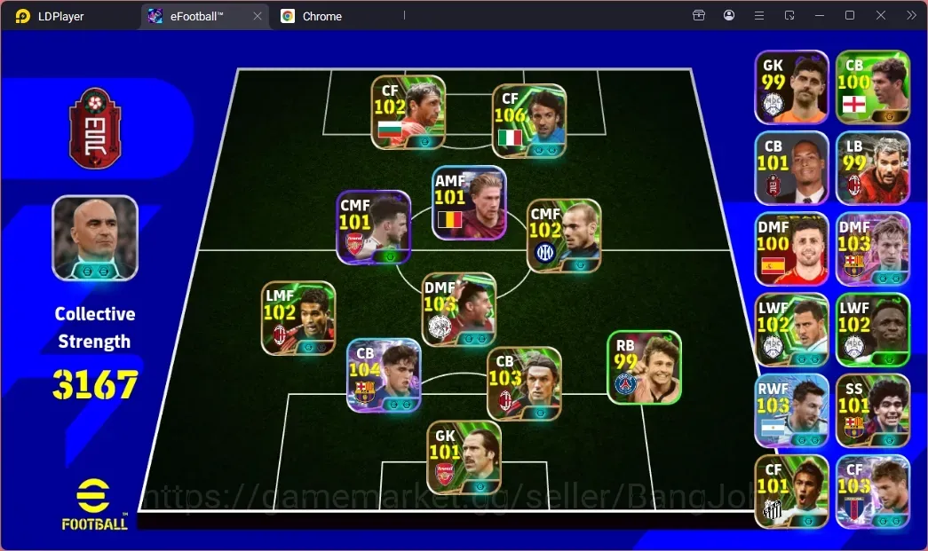 eFootball Accounts Legends & Iconic Players Android|PW 3167|Epic Del Peiro,Epic Rijkaard,Epic Maldini,Epic Sneijder,Epic 1