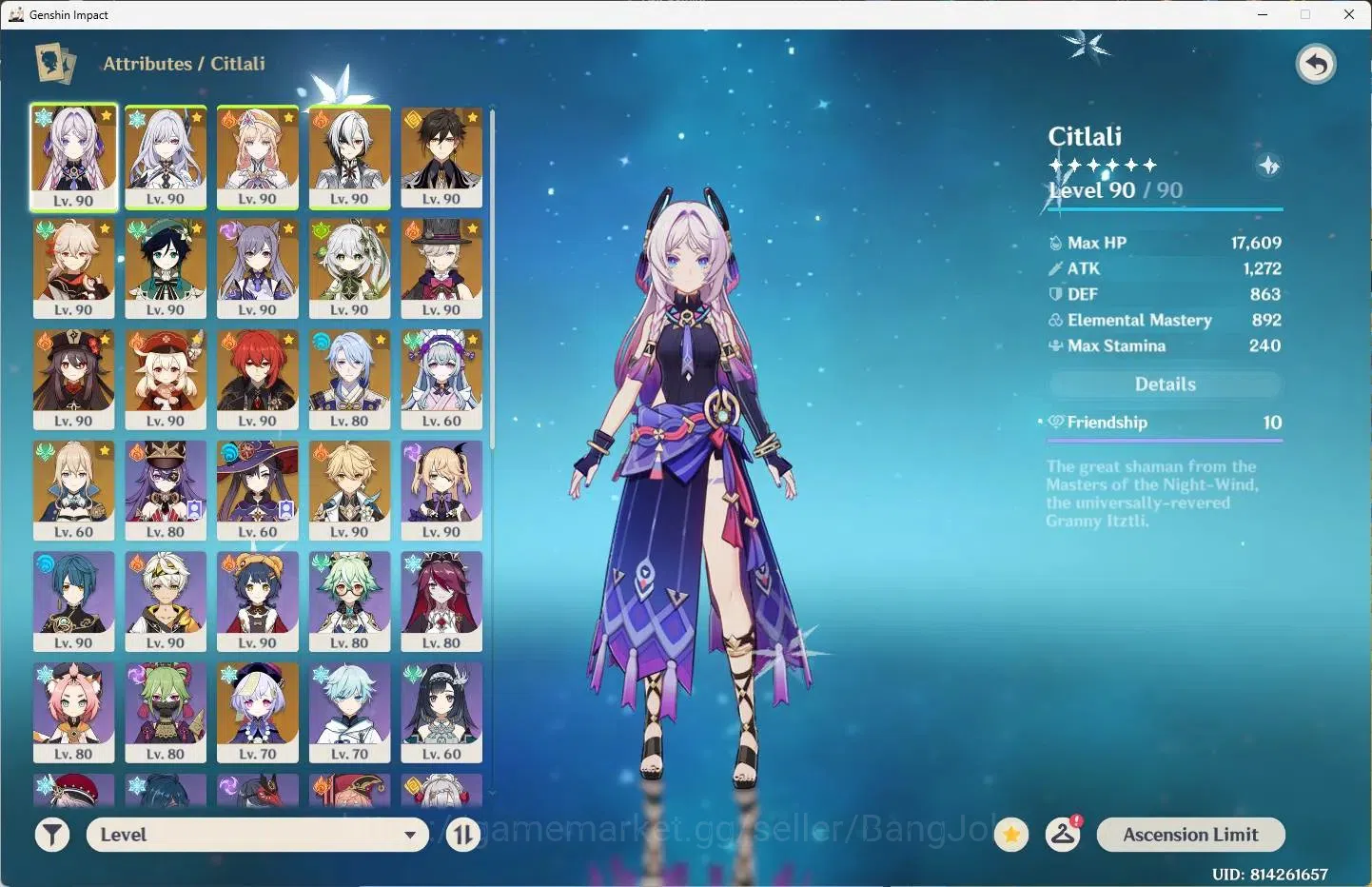 Genshin Impact Accounts Asia|AR 59|12 Limit+2 Sign|Citlali,Skrik,Nicole,Ar image 2