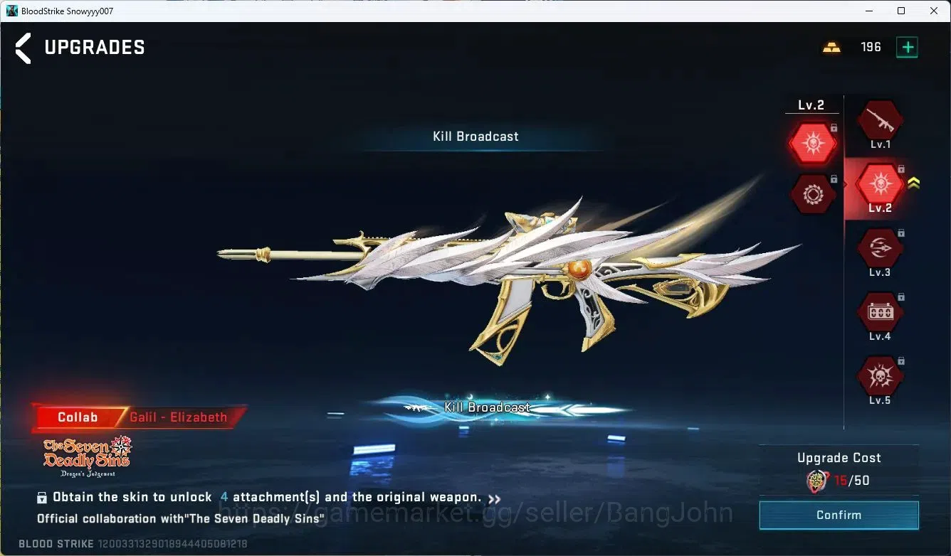 Blood Strike Accounts ASIA |COLLAB=GALIL,KAR98K,MCX,M700,AK47,ULTRA=GLOC image 13