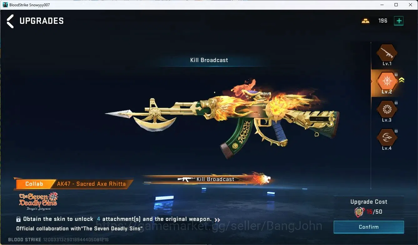Blood Strike Accounts ASIA |COLLAB=GALIL,KAR98K,MCX,M700,AK47,ULTRA=GLOC image 9