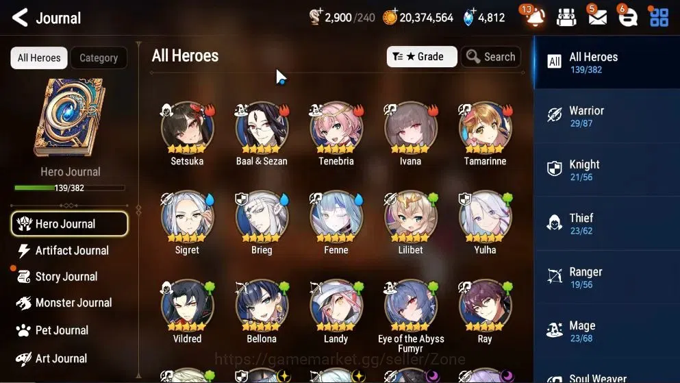 Epic Seven Accounts Global|7ML (RnL,DP Aria , Hellion Lua, harsetti, A image 1