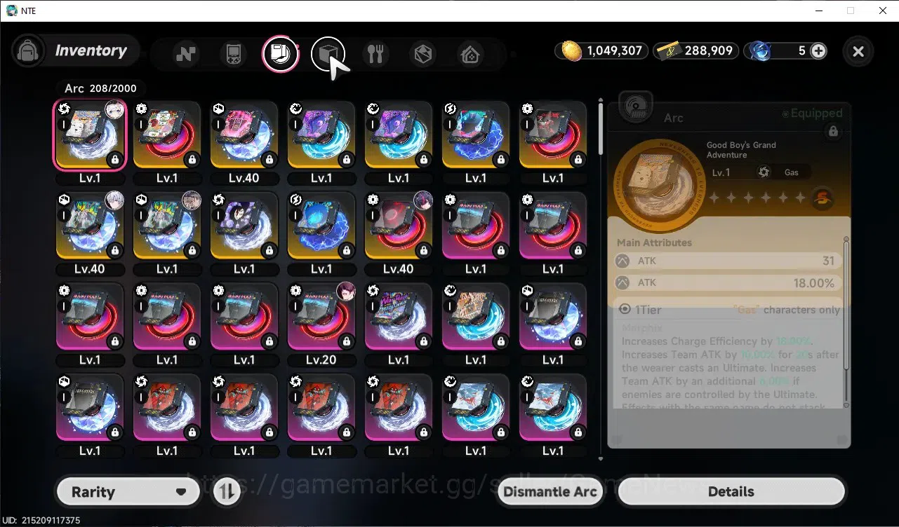 Neverness to Everness Accounts GLOBAL EU|HL 21|TL 8|3 S-Class (Shinku A2)+Sign,Jiuyuan,Sakiri|Selector ON|Overcast 17