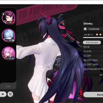 Neverness to Everness Accounts GLOBAL EU|HL 21|TL 8|3 S-Class (Shinku A2)+Sign,Jiuyuan,Sakiri|Selector ON|Overcast