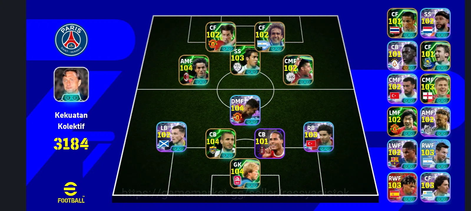eFootball Accounts Legends & Iconic Players EFOOTBALL 2026 | SHOW TIME CASEMIRO, ANDERSON, G BATISTUTA, RAUL,DONA DONI,R 1