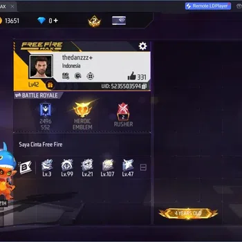 Free Fire Accounts Indonesia | M1887- Hand of Hope, Bunny's Order| Backpack: Fracture Silhouette| Weapon Skin 41 | Check SS