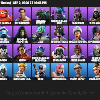 Fortnite Accounts 41 Skins | Level 938 | Chun-Li, Harley Quinn + Godzilla Evolved | All Platforms