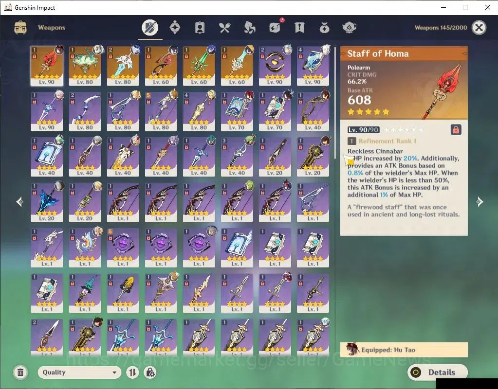 Genshin Impact Accounts ASIA|AR 57|10 Limited+6(*5Weapon)|HuTao+Sign,Zibai image 6