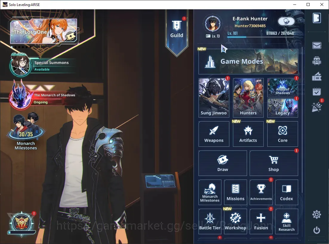 Solo Leveling: ARISE Accounts Ready Gacha+15 SSR+Sign|174k Essence+400 2nd Anniv Ticket+138 Rate Up+1773 Cust Ticket+238 1