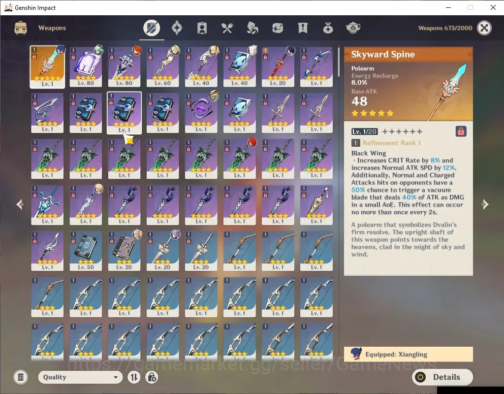 Genshin Impact Accounts ASIA|AR 45|1 Limited + 3(*5 Standard) 1 (*5Weapon) image 3