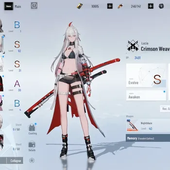 Punishing: Gray Raven Accounts Mid-Game EU |Lv 42|10k BC +3k YC +6,9k BlueC|S Lucia Crimson Weave +Sign,S No 21 Feral|1 S