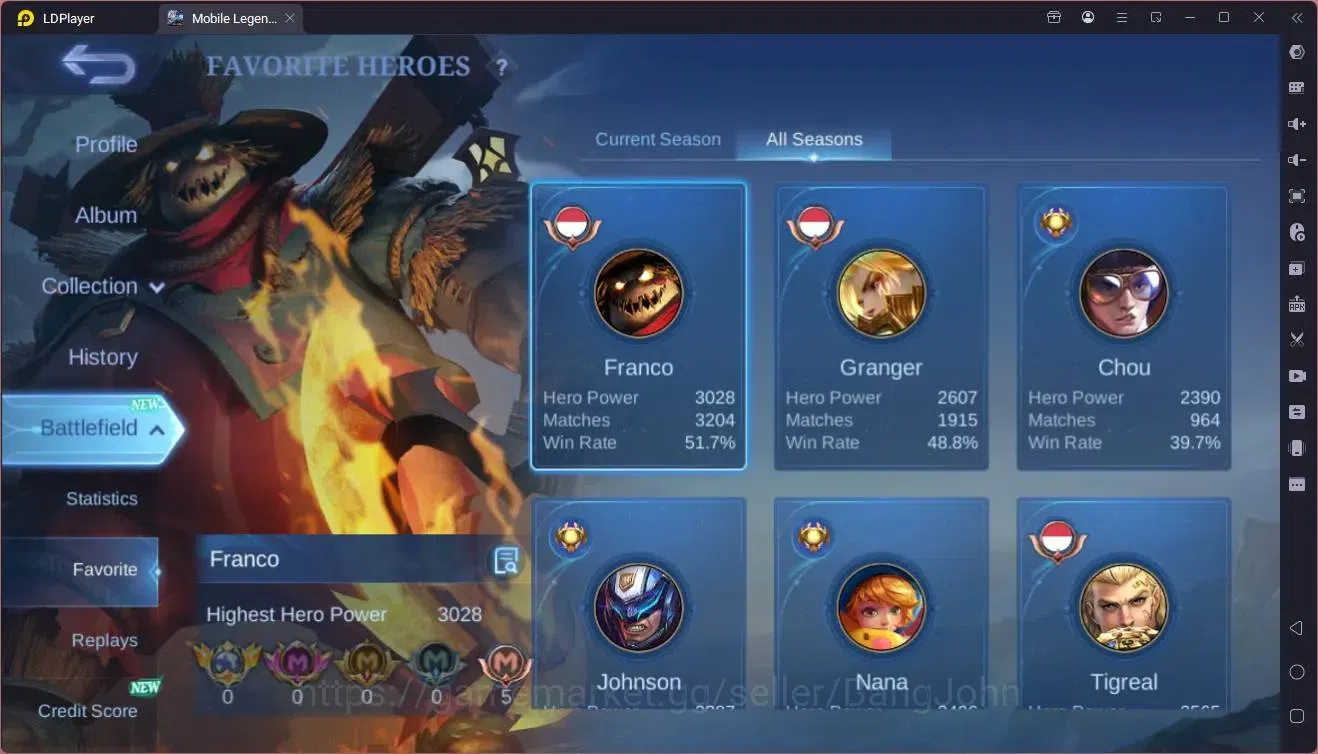 Mobile Legends: Bang Bang Accounts Global |Hero 132|Skin 461|Exalted|KOF GS,Dyrroth|P image 17