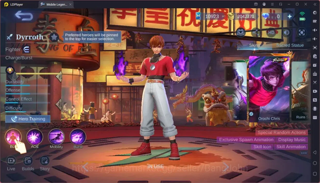 Mobile Legends: Bang Bang Accounts Global |Hero 132|Skin 461|Exalted|KOF GS,Dyrroth|P image 7