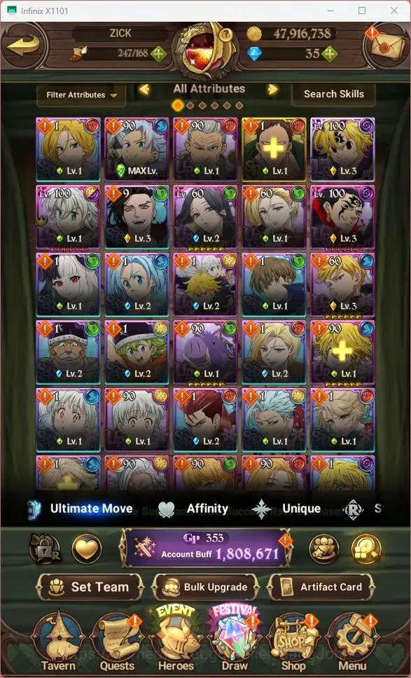 The Seven Deadly Sins: Grand Cross Accounts ASIA |1.8M CC| LR Mesis 3/6| UR KOP Tristan 1/6, S image 7