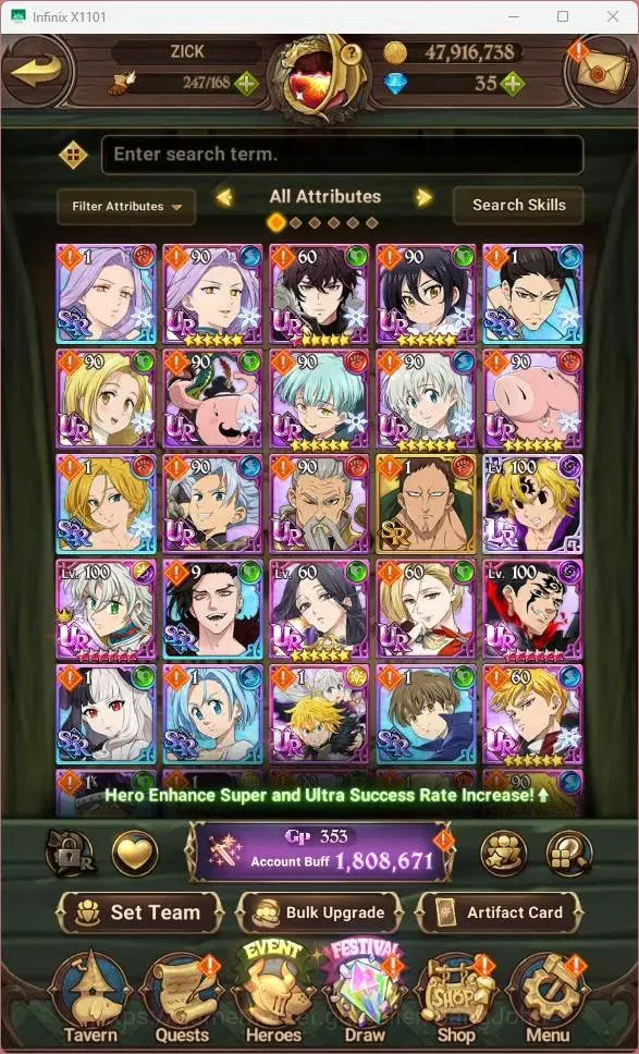 The Seven Deadly Sins: Grand Cross Accounts ASIA |1.8M CC| LR Mesis 3/6| UR KOP Tristan 1/6, S image 8