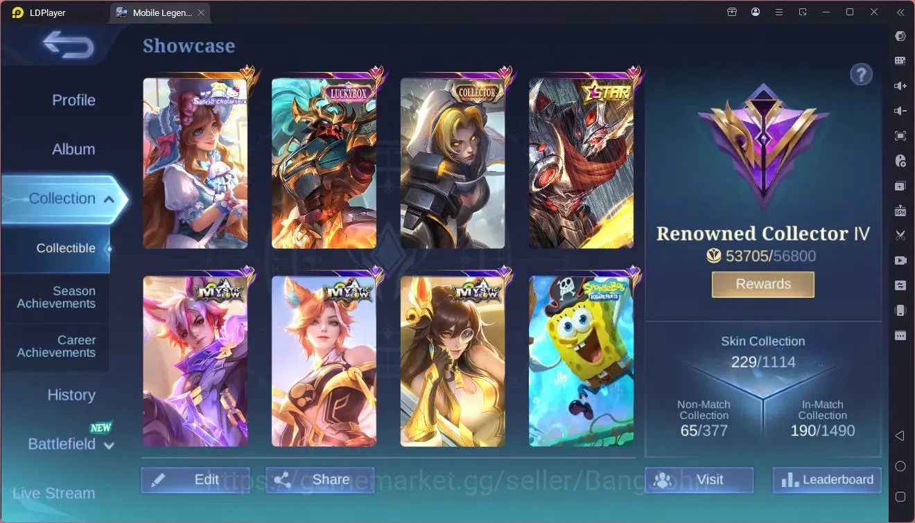 Mobile Legends: Bang Bang Accounts Global|Hero 115|Skin 229|Renowned|Sanrio Floryn|Ly image 2