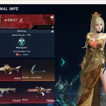 Blood Strike Accounts Others ASIA|Eternal Emma-Royal|Ultra Melee:Scythe-LunaSlash|1 Eternal Gun|5 Collab Gun|3 Limited Gun|4