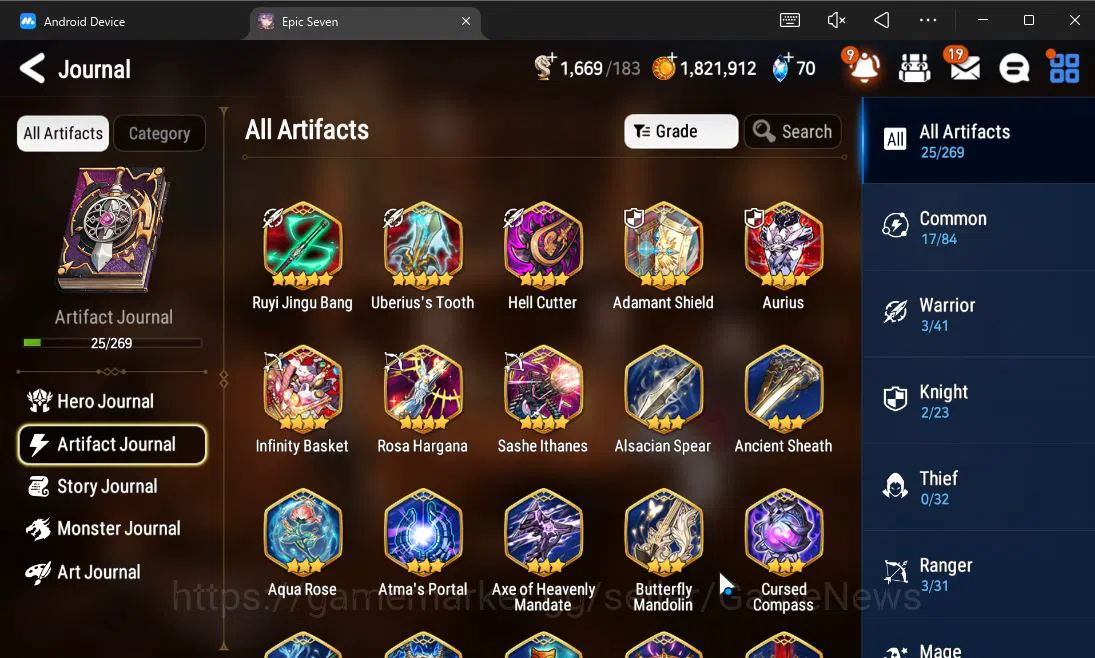 Epic Seven Accounts Starter GLOBAL UnVerif|Starter|2 ML (Lone Wolf Peira,Arbiter Vildred)+Setsuka,Yulha,Kise,Landy|Poh 9