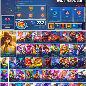 Mobile Legends: Bang Bang Collector #3416 232 Skins | Collector Natalia | KoF Karina | image 1