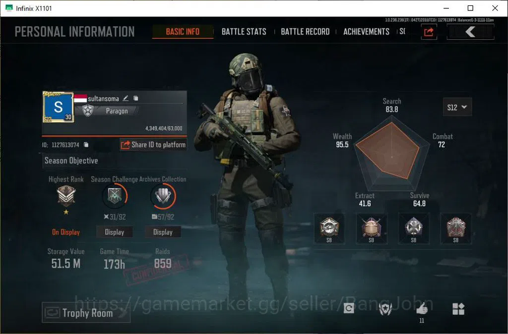 Arena Breakout Accounts MOBILE Lvl 30 |SV 51,5 M |CV 40,3 M|MORE SKIN|MORE image 1
