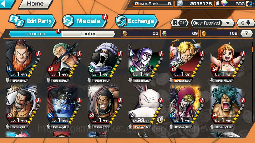 One Piece Bounty Rush Accounts Global|4 EX|WI Trafagar Law,MWDBKP Monkey D Luffy, image 10