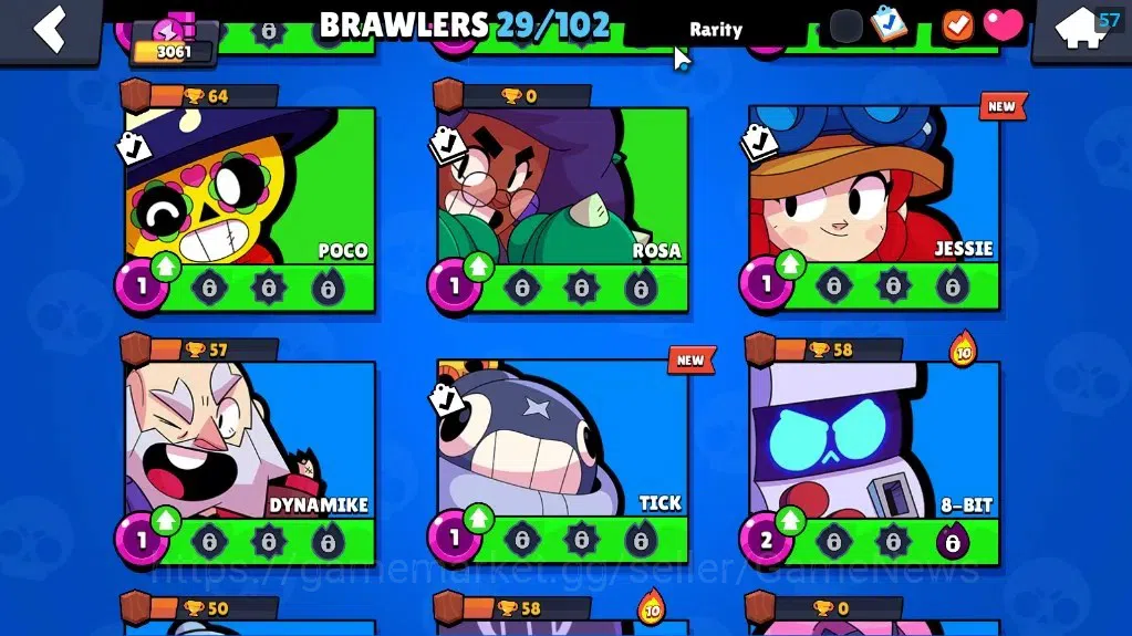 Brawl Stars Accounts 3061 Trophy|29 Brawlers 4 MaxLvl[Full Buffies Edga image 10