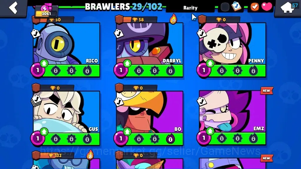 Brawl Stars Accounts 3061 Trophy|29 Brawlers 4 MaxLvl[Full Buffies Edga image 11