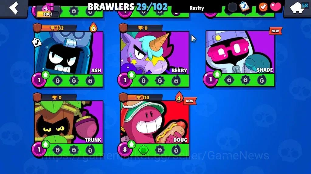 Brawl Stars Accounts 3061 Trophy|29 Brawlers 4 MaxLvl[Full Buffies Edga image 12