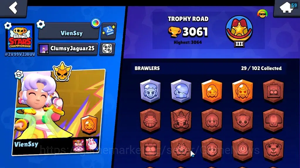 Brawl Stars Accounts 3061 Trophy|29 Brawlers 4 MaxLvl[Full Buffies Edga image 2