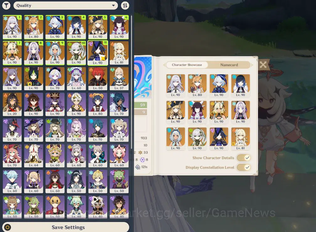 Genshin Impact Accounts ASIA|AR59|PremTeam Skirk,Escoffier,Furina+Sign,Yel image 2