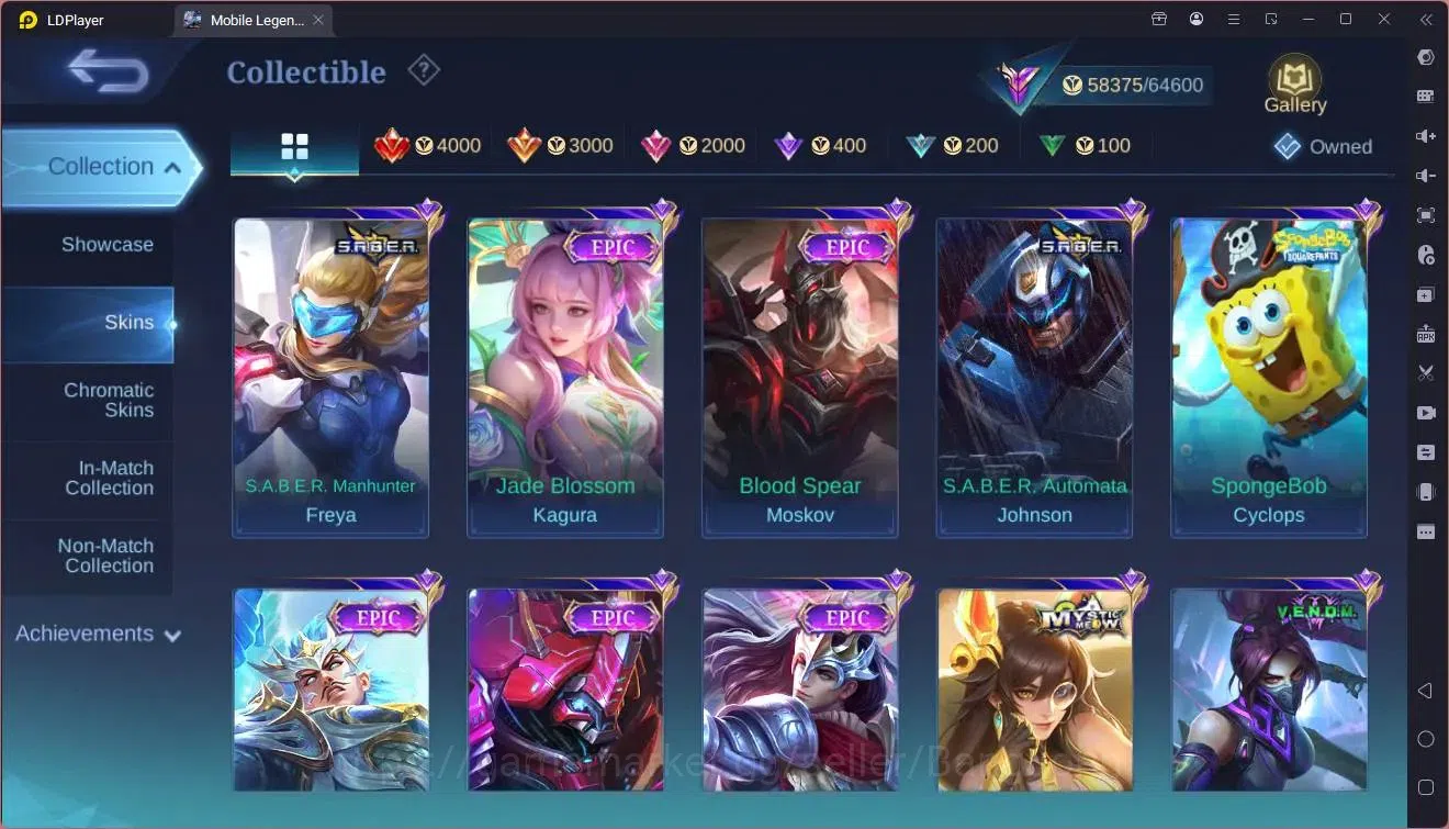 Mobile Legends: Bang Bang Accounts Global|Hero 133|Skin 254|Renowned|KOF Karina|5-STA image 11
