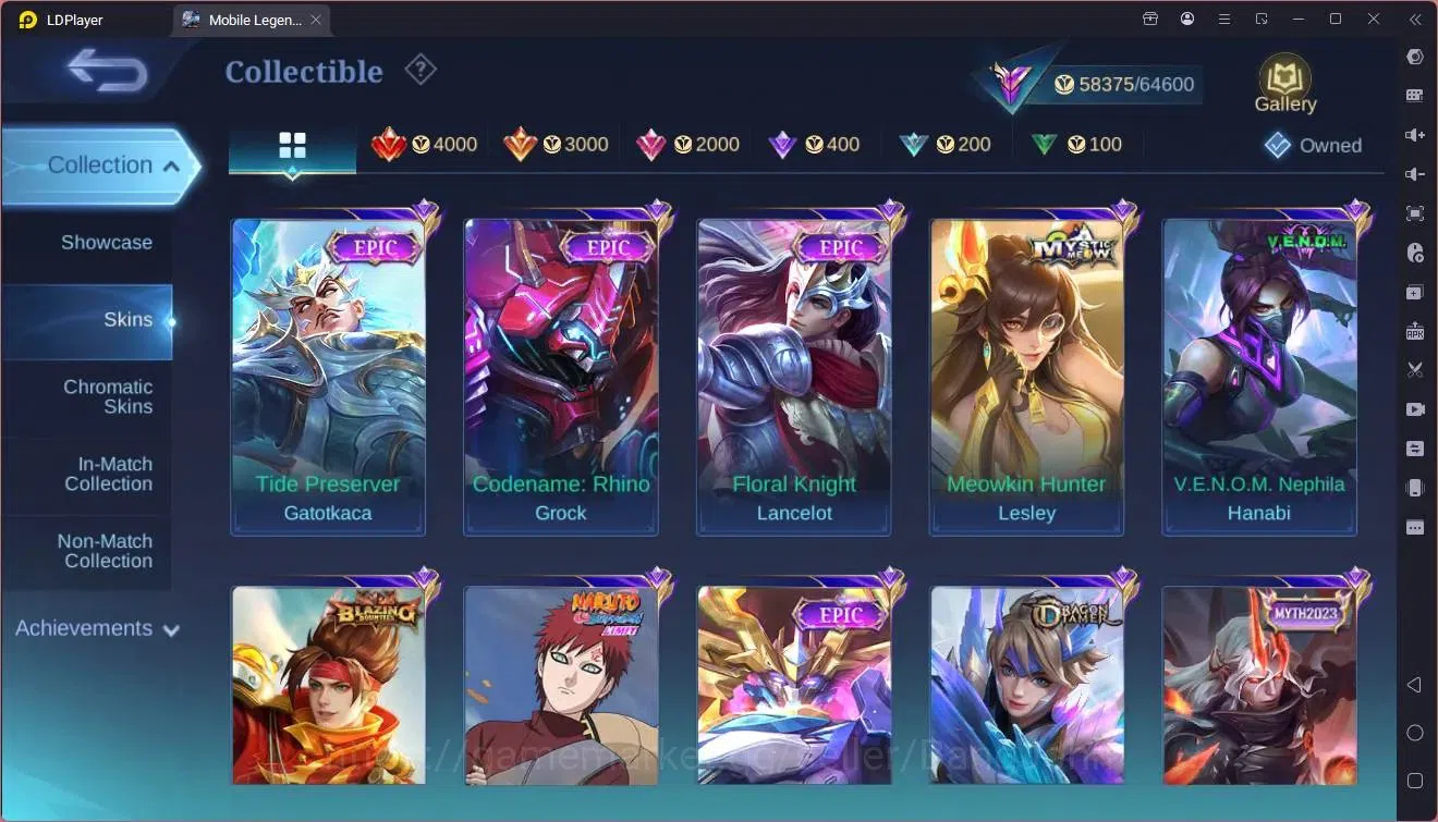 Mobile Legends: Bang Bang Accounts Global|Hero 133|Skin 254|Renowned|KOF Karina|5-STA image 12