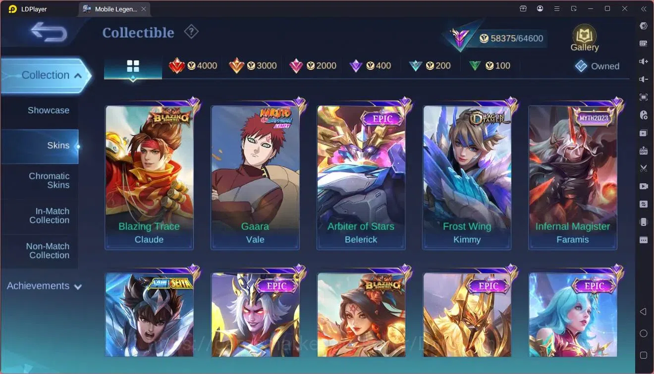 Mobile Legends: Bang Bang Accounts Global|Hero 133|Skin 254|Renowned|KOF Karina|5-STA image 13