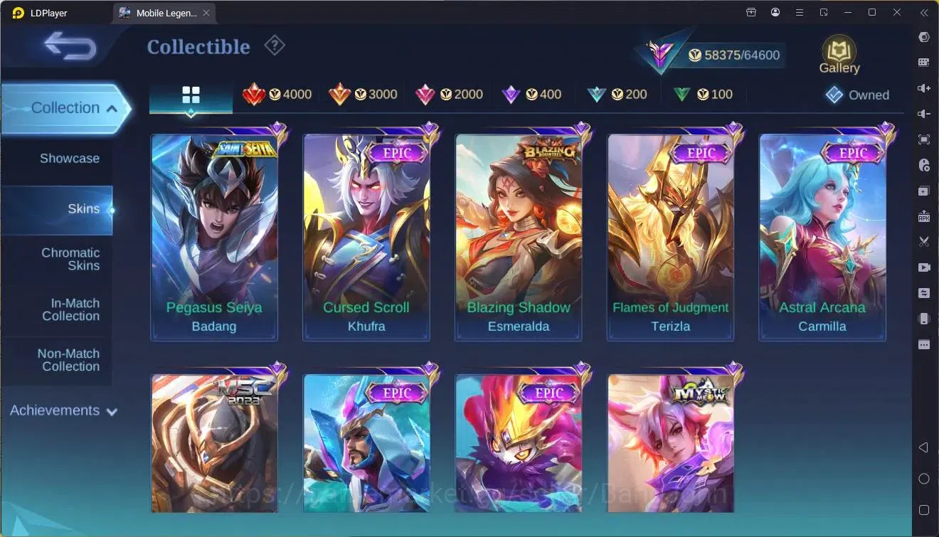 Mobile Legends: Bang Bang Accounts Global|Hero 133|Skin 254|Renowned|KOF Karina|5-STA image 14