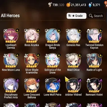 Epic Seven Accounts High-End GLOBAL UnVerif|21 ML(Tidal Elvira,BArunka,Gras,etc)+Setsuka,ARAM,AWHwayung,Rinak,Etc|AUTO W|507