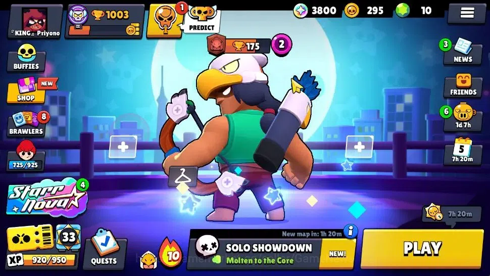 Brawl Stars Accounts 1003 Trophy | 15 Brawlers 2 Max Lv | 1 Legend 1 Ep image 1