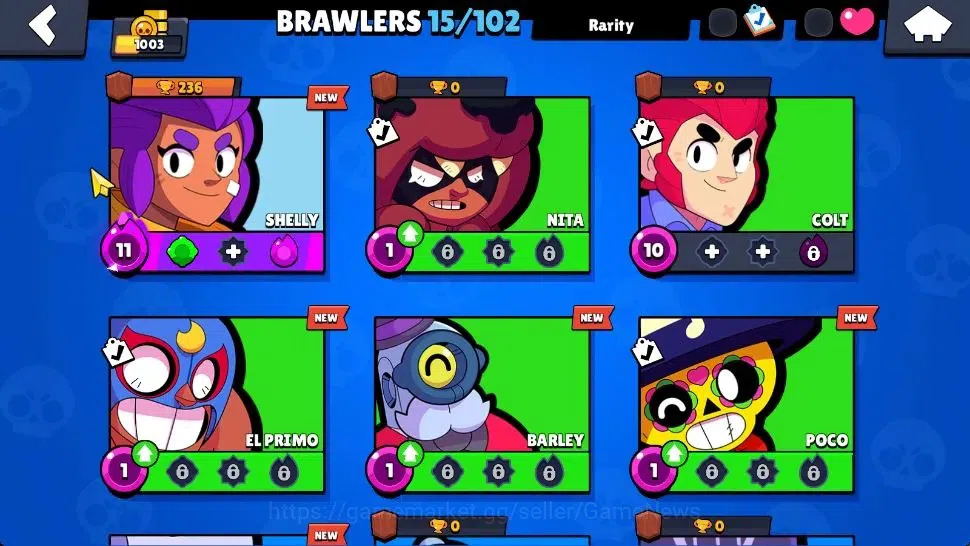 Brawl Stars Accounts 1003 Trophy | 15 Brawlers 2 Max Lv | 1 Legend 1 Ep image 7