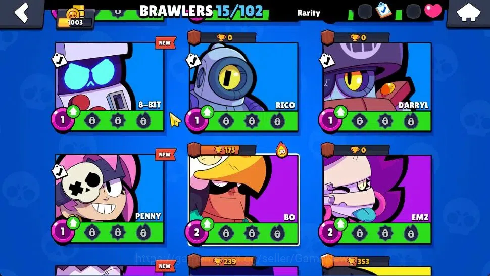 Brawl Stars Accounts 1003 Trophy | 15 Brawlers 2 Max Lv | 1 Legend 1 Ep image 8