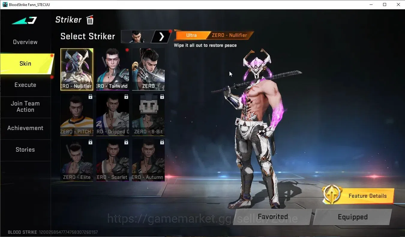 Blood Strike Accounts Others ASIA|1 ETERNAL: QBZ95-Whisper|2 OPM Guns|1 ULTRA Melee|3 JG,Missa,FF|2 ULTRA Strikers|9 1