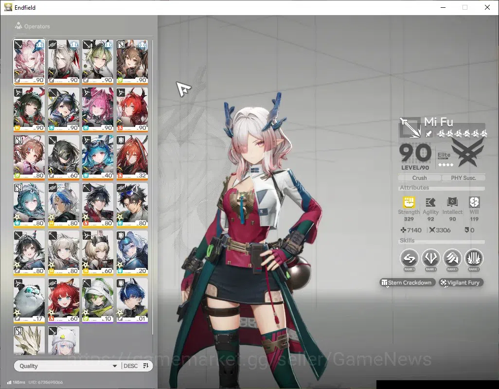 Arknights: Endfield Accounts NA/EU|Lv60|12 SSR|[Mi Fu,Gilberta,Zhuang Fangyi,Ta image 2
