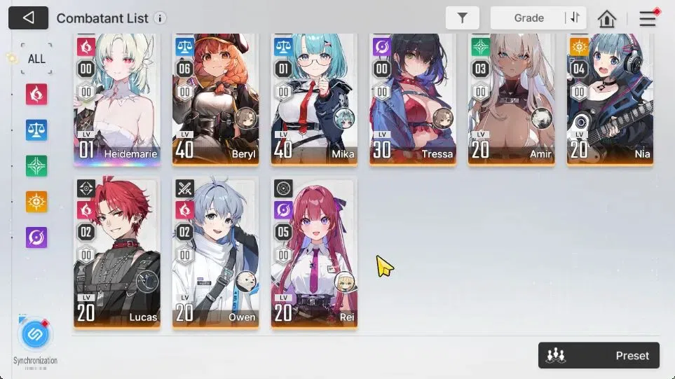 Chaos Zero Nightmare Accounts GLOBAL Lv 37|7 SSR[Heidemarie,VeronicaM1,Yuki,Rin,Luke,Mei Lin,Renoa]+11 4