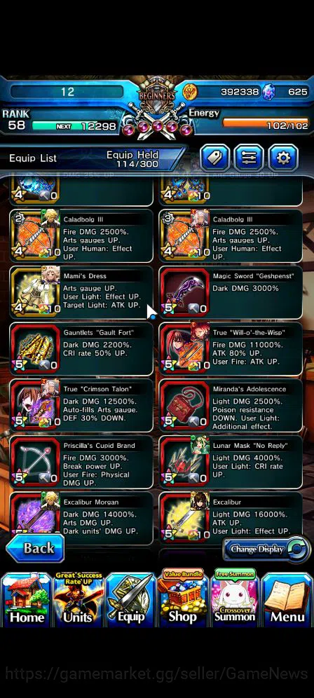 Grand Summoners Accounts Global|Rank 58|8 Ascend| Summer MiyuTW,EmiyaTW,Chl image 13