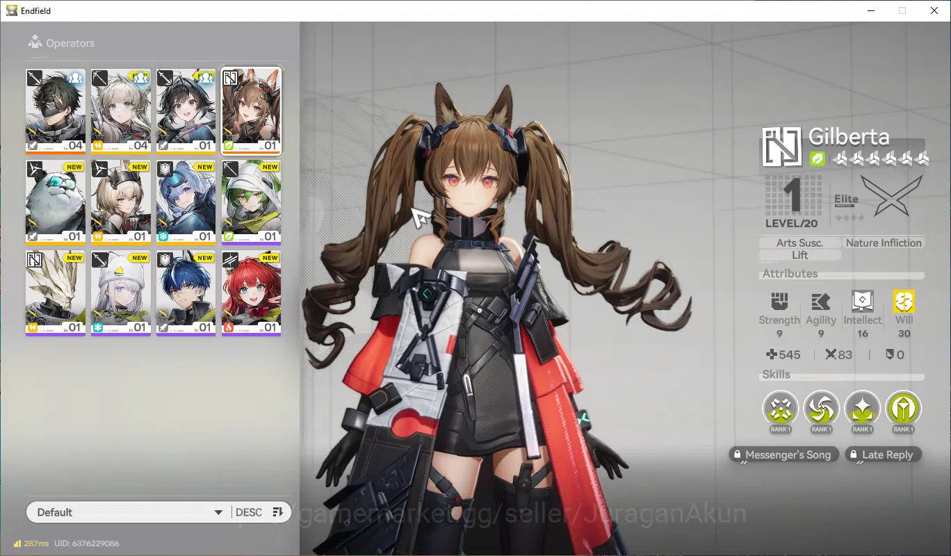 Arknights: Endfield Accounts NA/EU Lv 2 |Starter Meta 1 SSR (Gilberta) + 5 SR C image 1