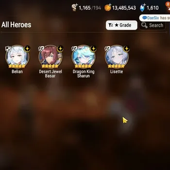 Epic Seven Accounts Limited Hero GLOBAL UnVerif|New Era|4 ML(Lisete,Belian,DK Sharun,Etc)+Setsuka,Ruiza,Aubade,Landy,etc|Poh
