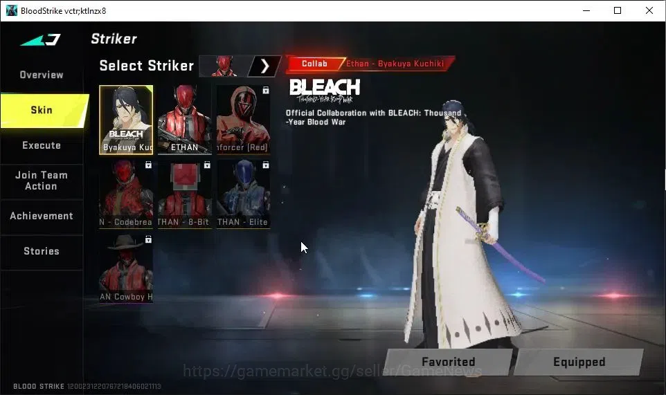 Blood Strike Accounts ASIA|Starter|Collab BLEACH Byakuya|ULTRA AK47-Midn image 3