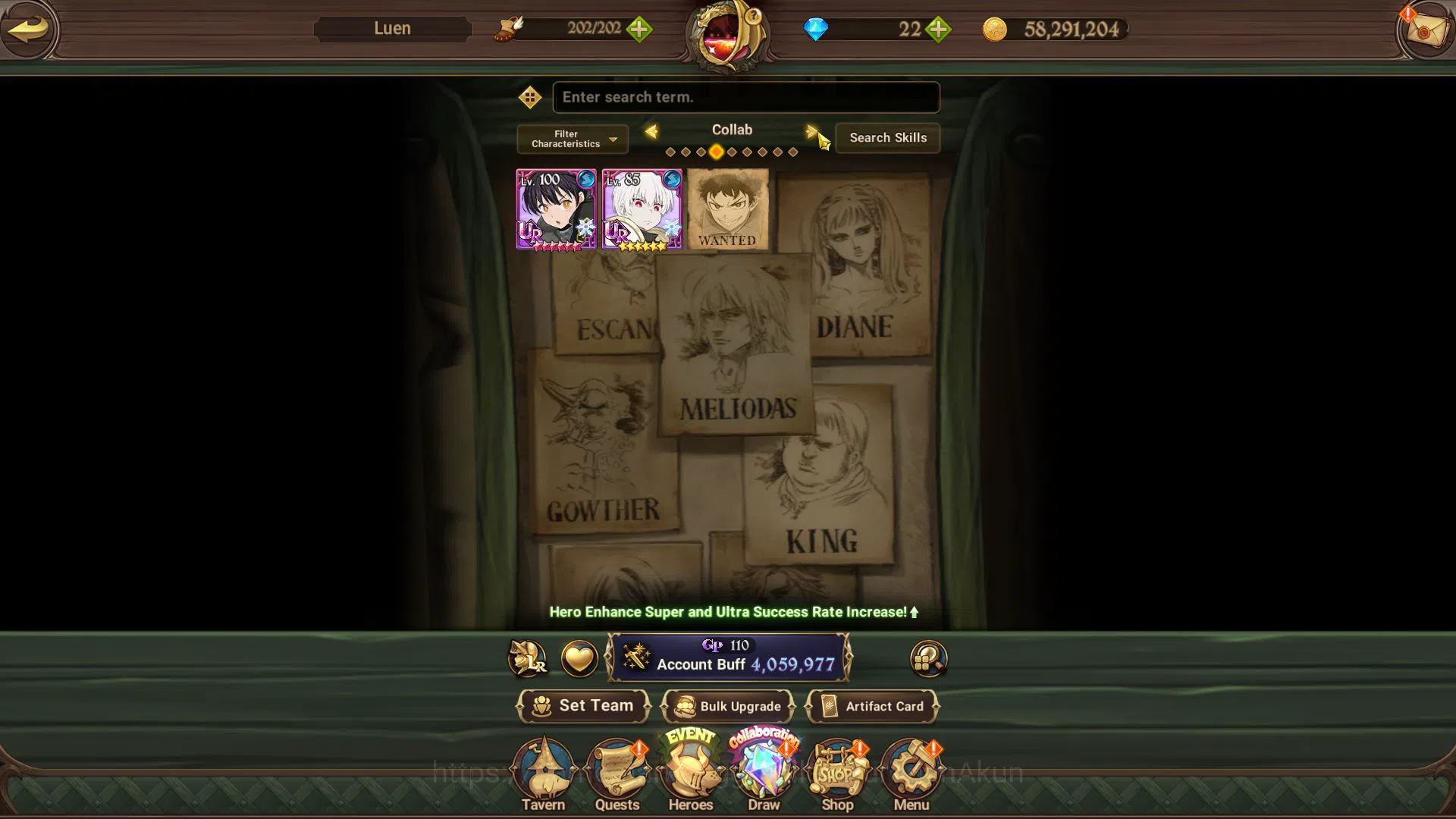 The Seven Deadly Sins: Grand Cross Accounts Midgame Asia|4M CC|7 UR+83 LSeal+Collab Fire 7