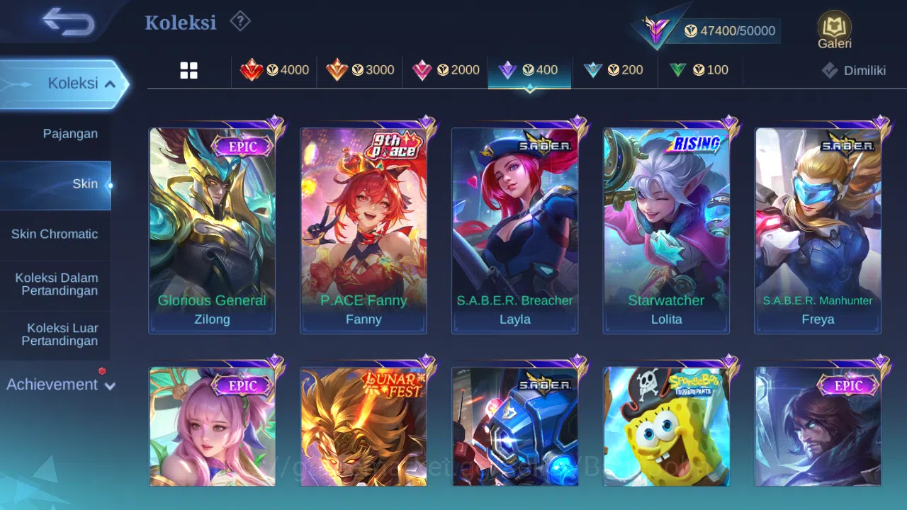 Mobile Legends: Bang Bang Accounts Others Hero 131 | skin 212 | luckybox alice | cc natalia | blazing franco | epic nana 11