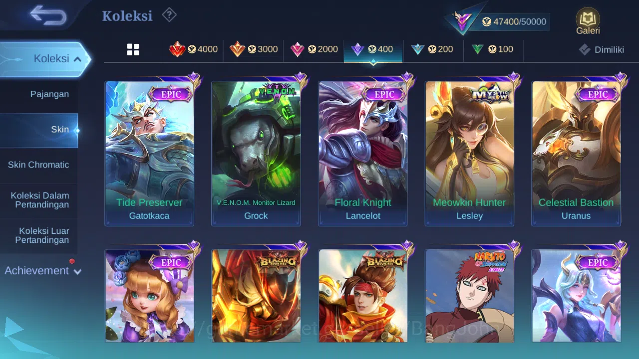 Mobile Legends: Bang Bang Accounts Others Hero 131 | skin 212 | luckybox alice | cc natalia | blazing franco | epic nana 13