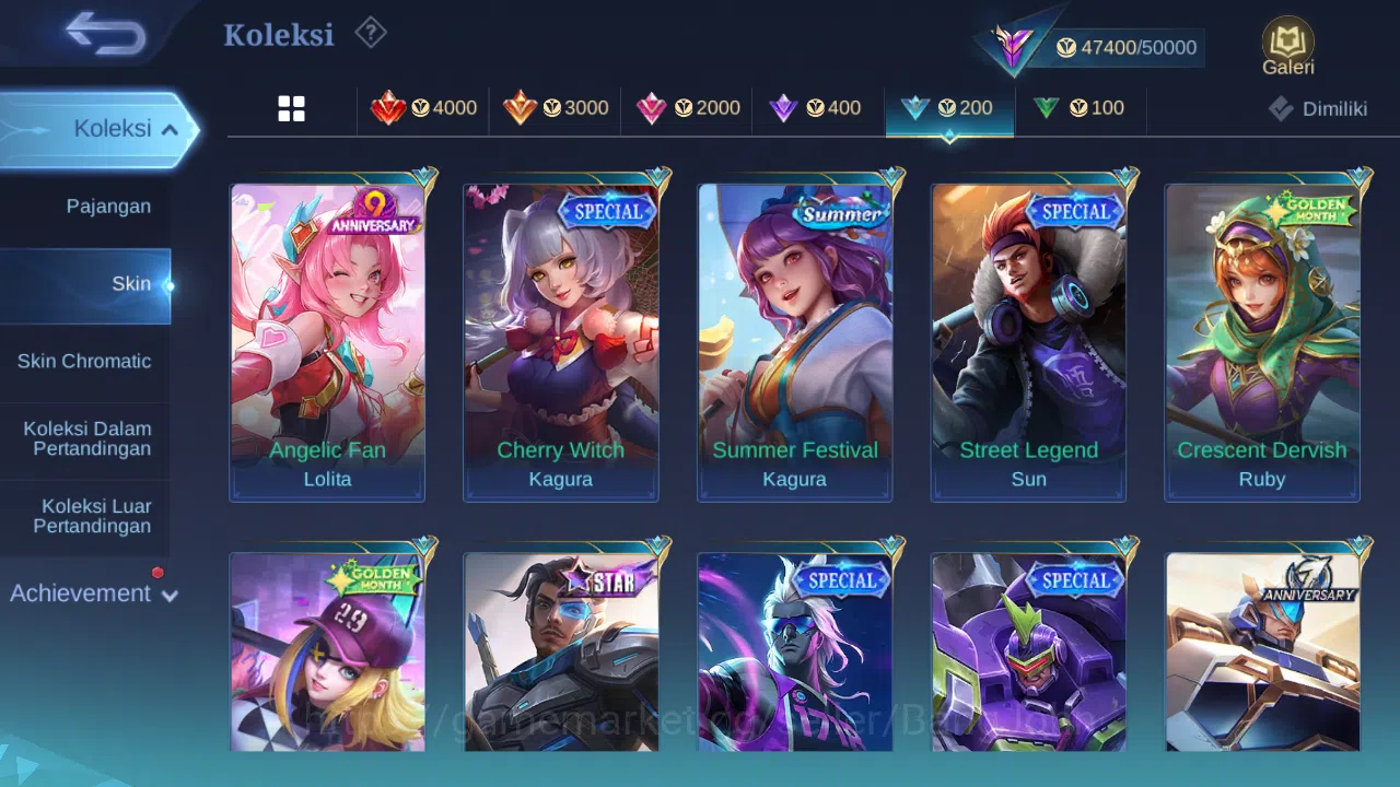 Mobile Legends: Bang Bang Accounts Others Hero 131 | skin 212 | luckybox alice | cc natalia | blazing franco | epic nana 16