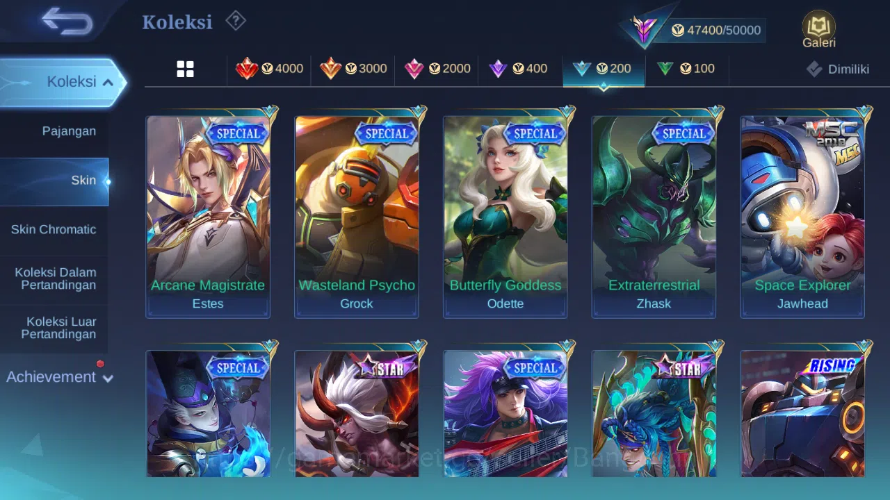 Mobile Legends: Bang Bang Accounts Others Hero 131 | skin 212 | luckybox alice | cc natalia | blazing franco | epic nana 17