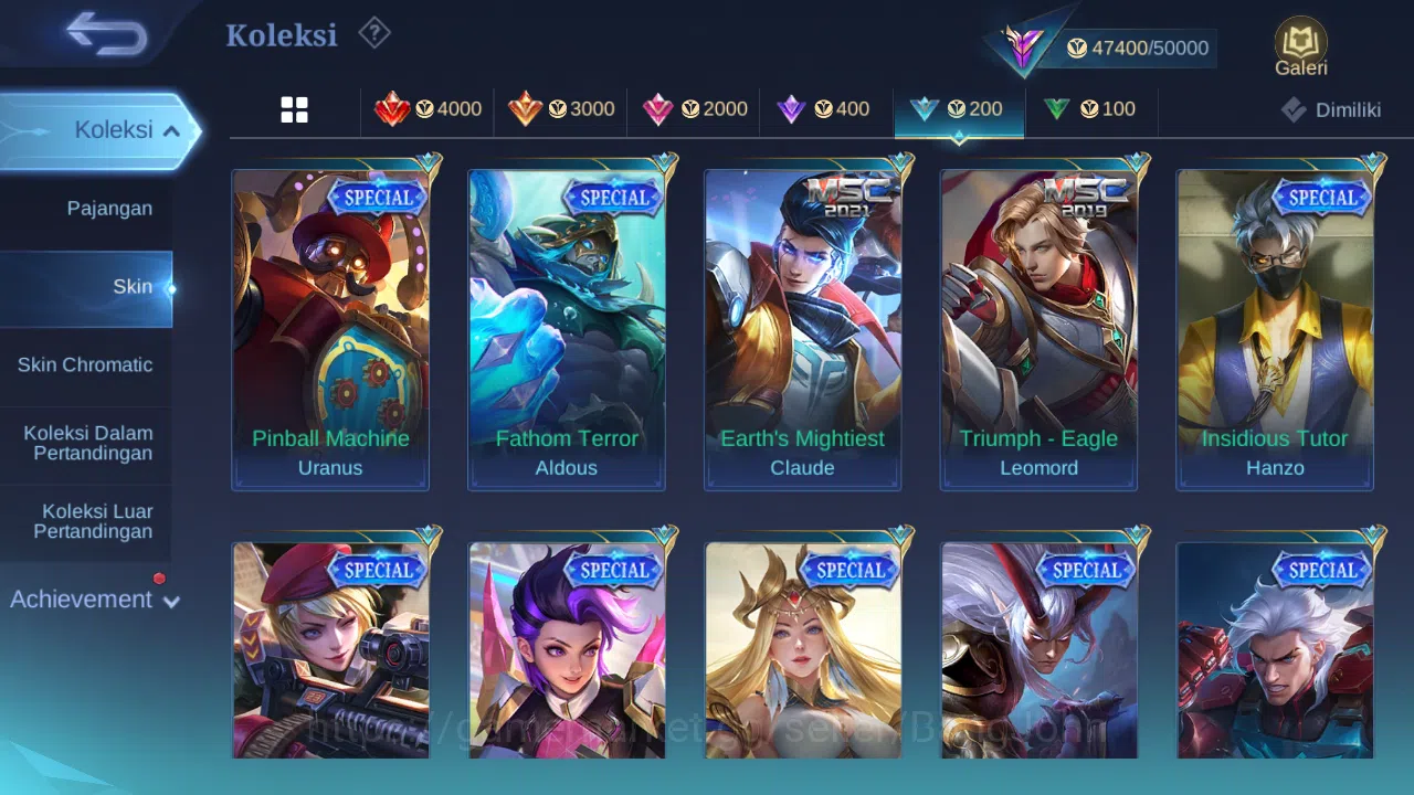 Mobile Legends: Bang Bang Accounts Others Hero 131 | skin 212 | luckybox alice | cc natalia | blazing franco | epic nana 18